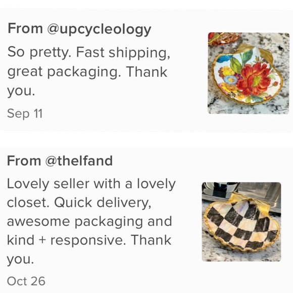 LOVE NOTES for some of my Trinket Shell Dishes - Picture 8 of 16